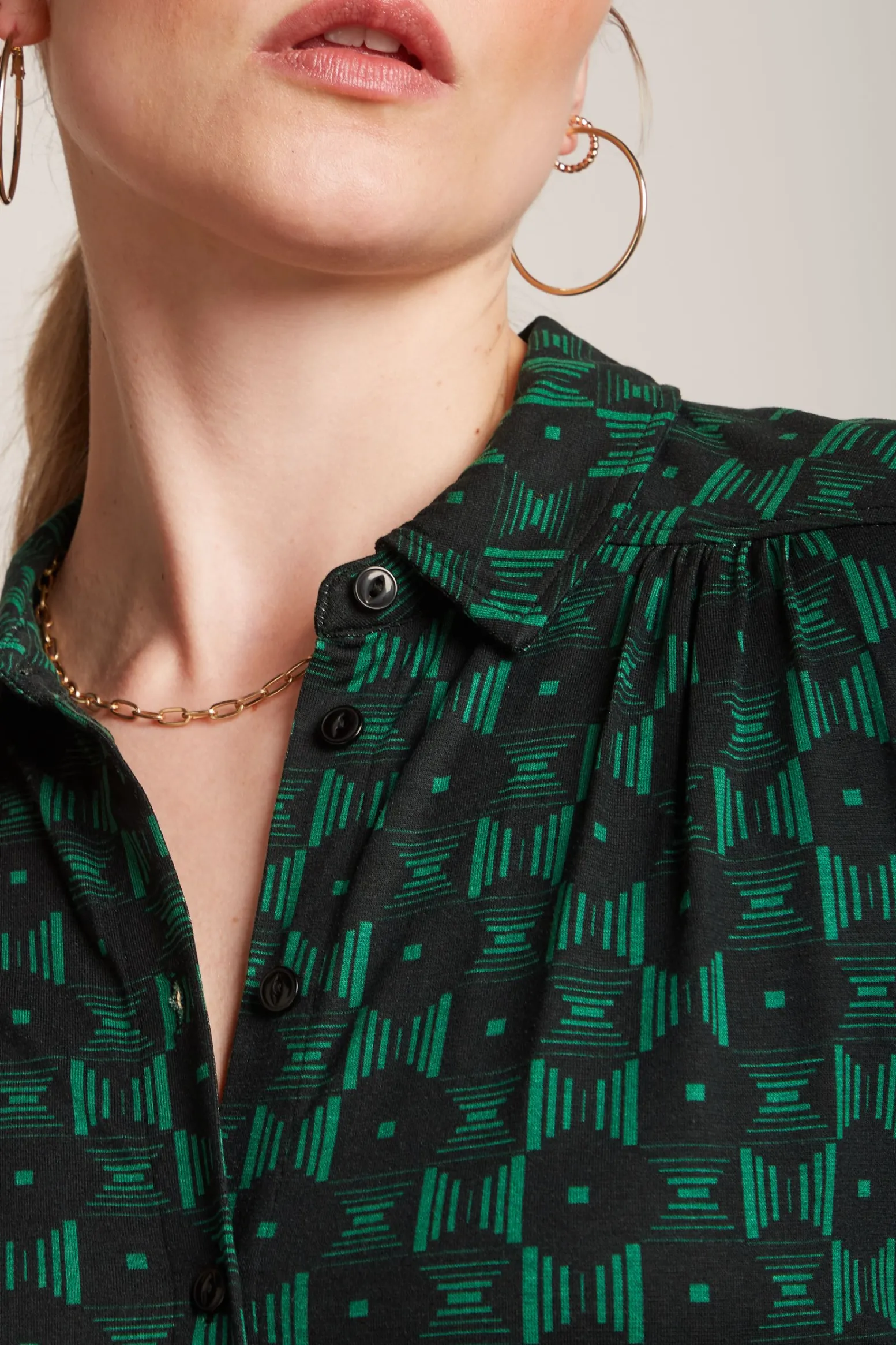 King Louie Jurken|Maisie Dress Marvin Para Green
