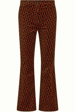 King Louie Broeken|Marcie Flared Pants Quentin Black