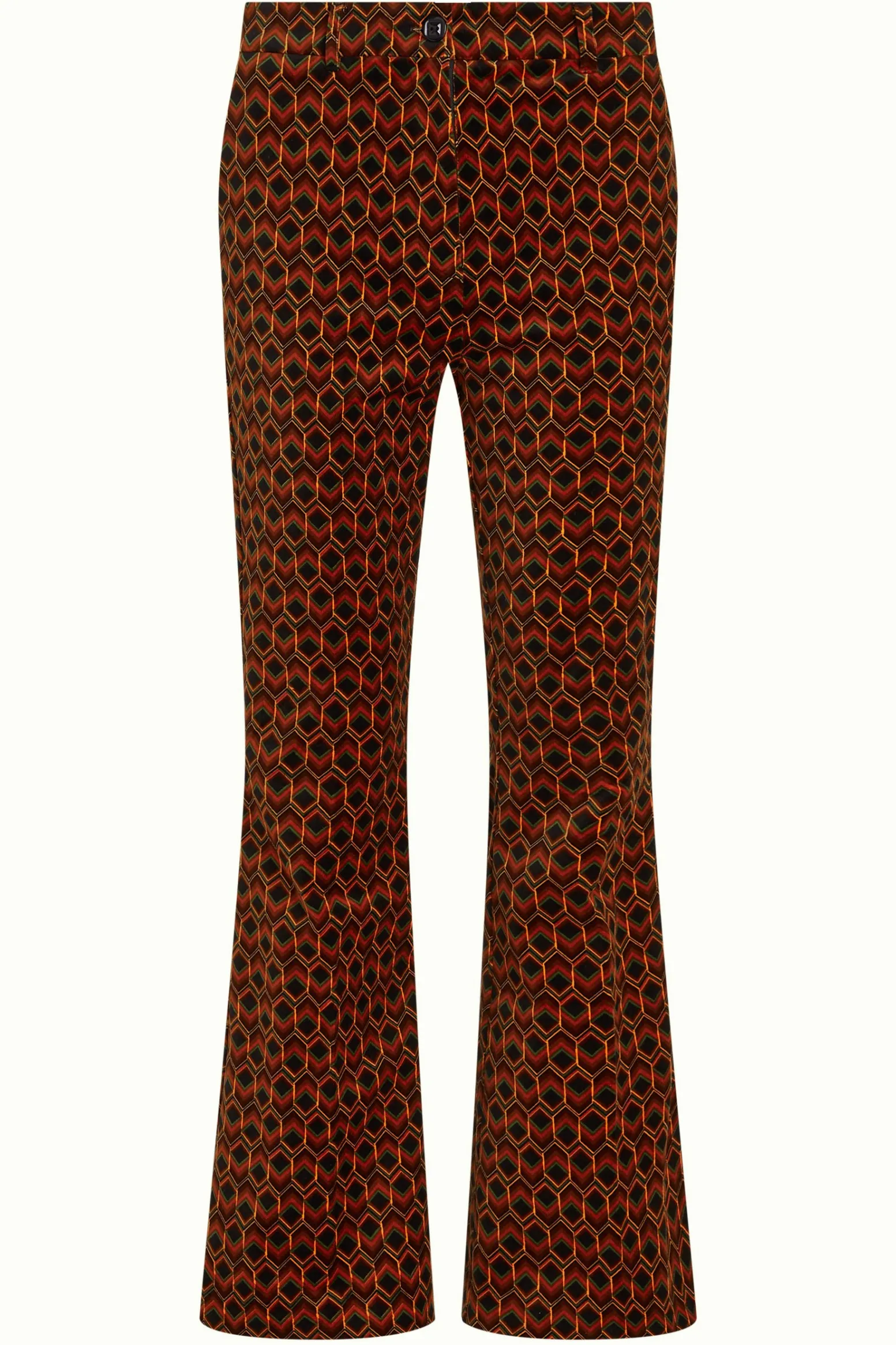 King Louie Broeken|Marcie Flared Pants Quentin Black