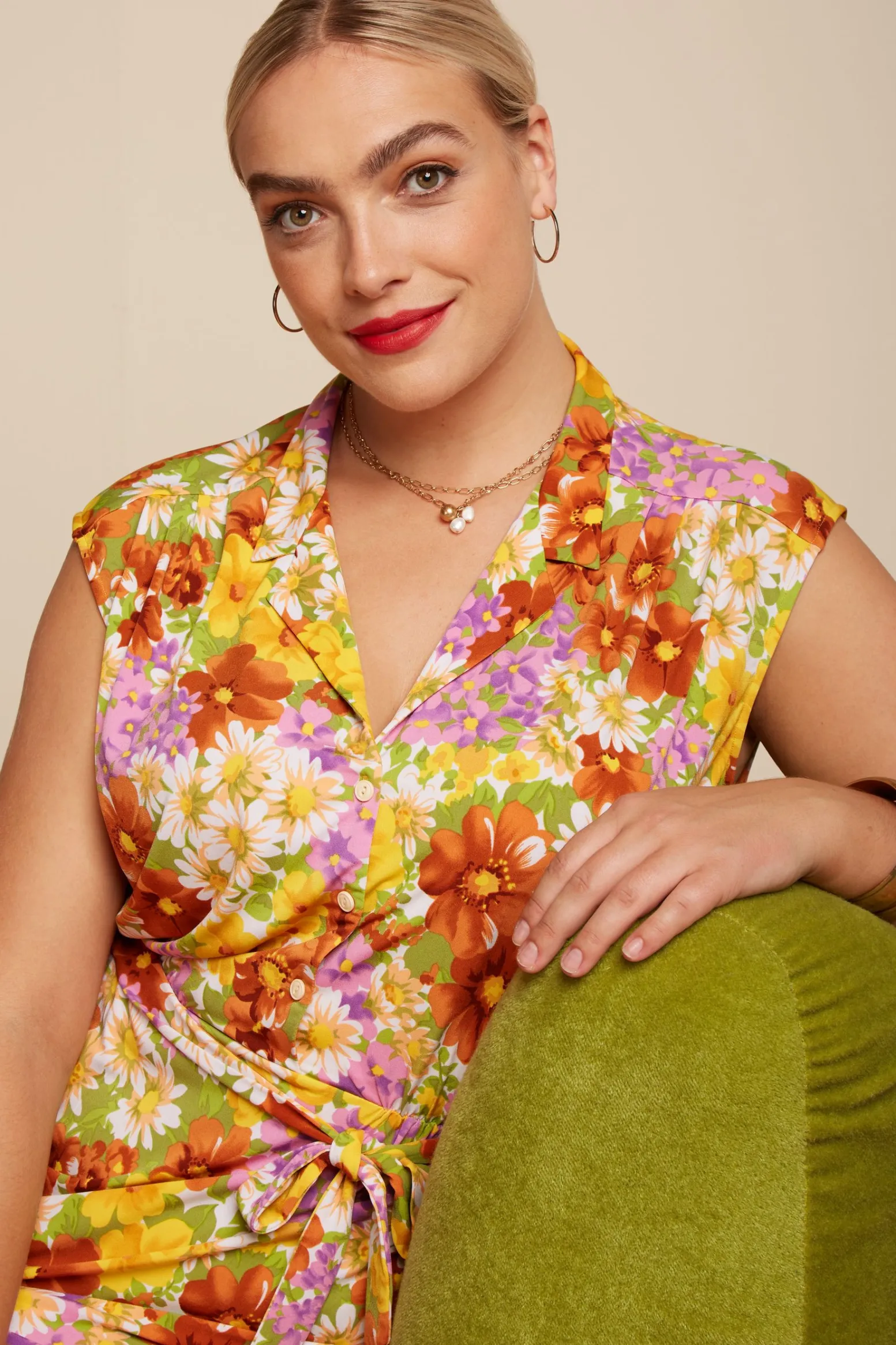 King Louie Jurken|Marianne Dress Marini Tuscan Yellow