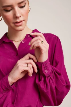 King Louie Blouses|Marisa Blouse Allegra Sparkling Fuchsia