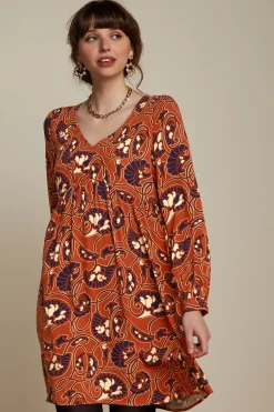 King Louie Jurken|Marjorie Dress Cecilia Spicy Brown