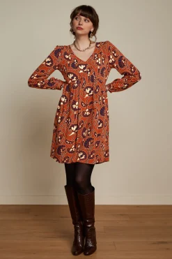 King Louie Jurken|Marjorie Dress Cecilia Spicy Brown