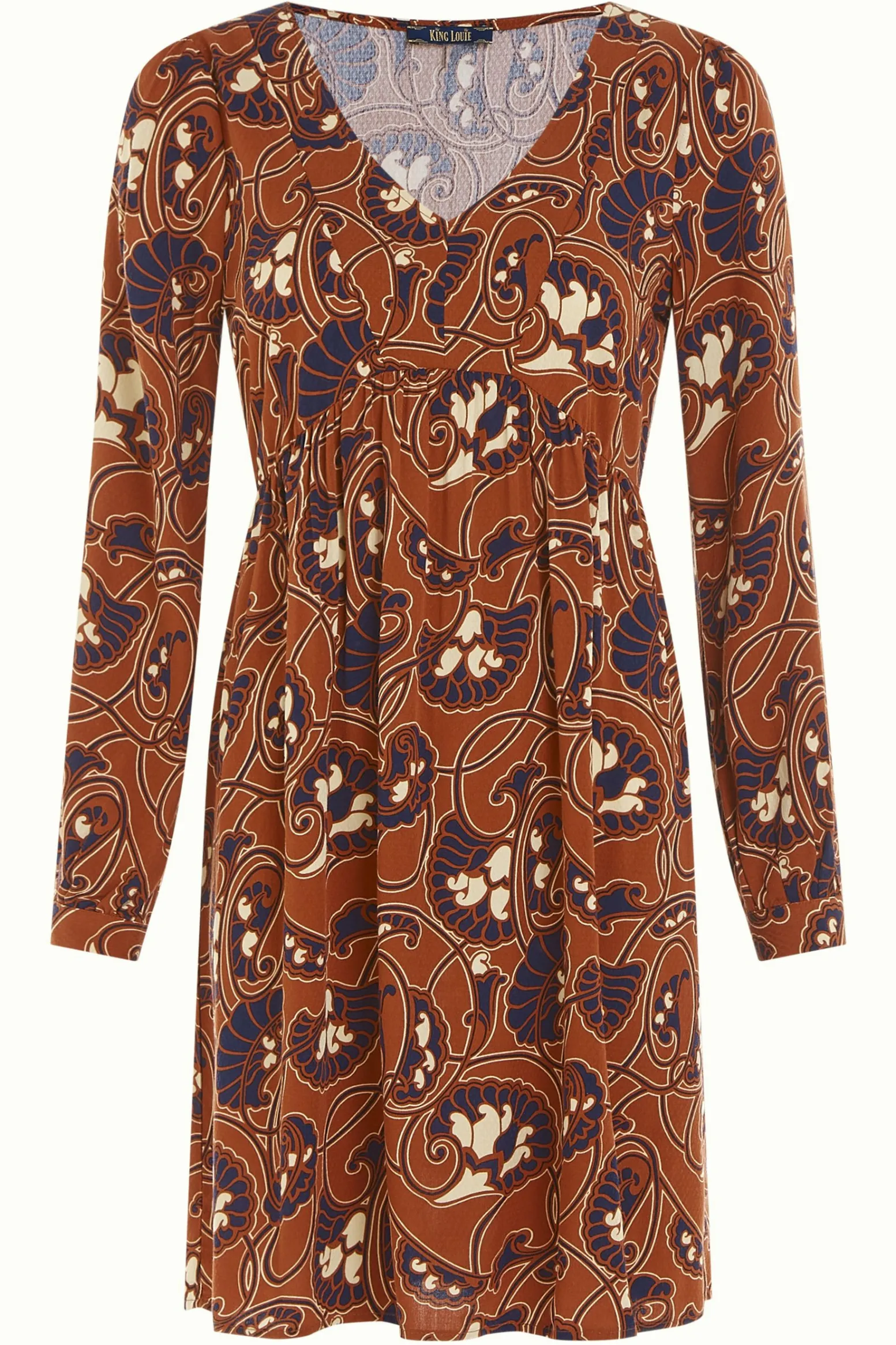 King Louie Jurken|Marjorie Dress Cecilia Spicy Brown
