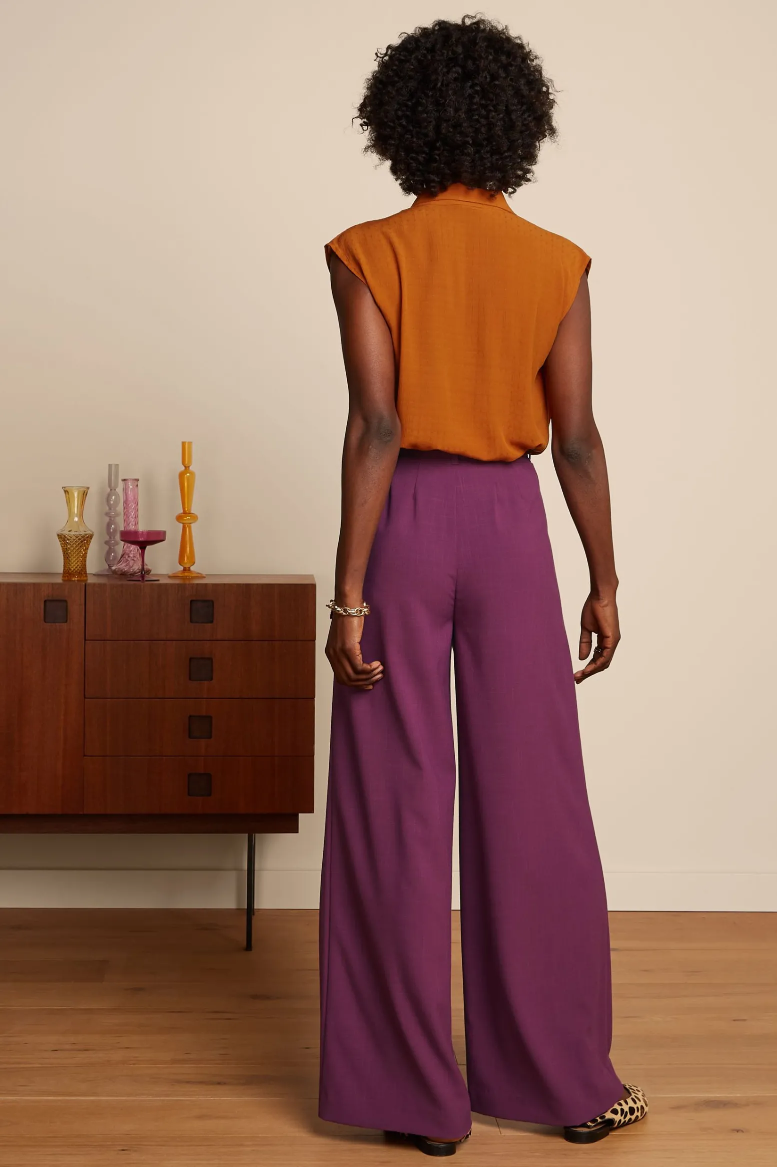King Louie Broeken|Marlene Pants Timba Caspia Purple