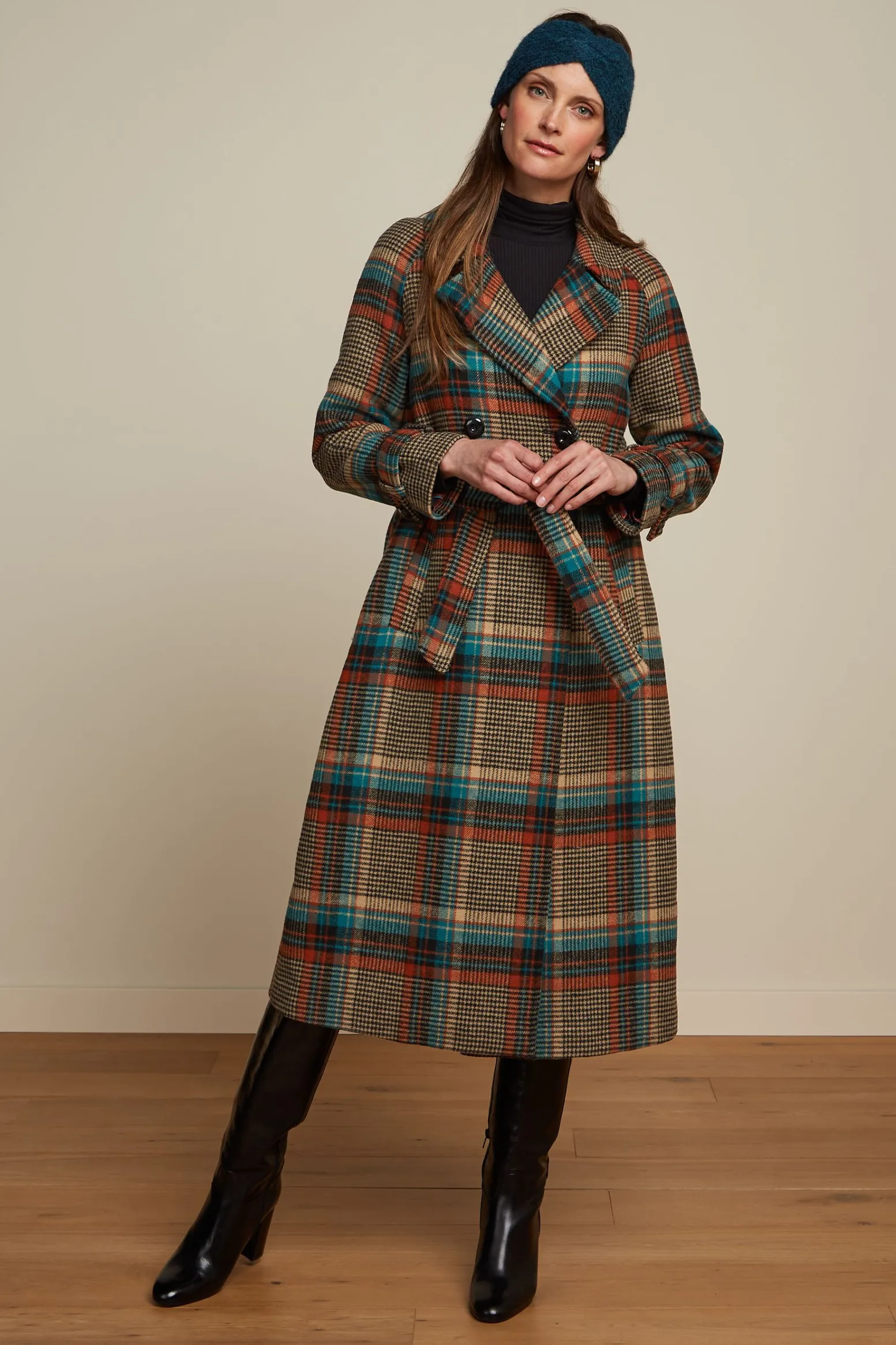 King Louie Jassen & Blazers|Martia Raglan Coat Fitz Check Black