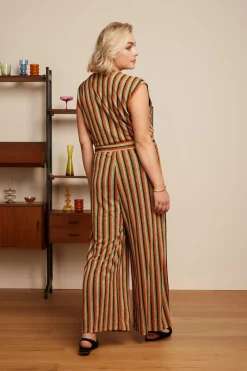 King Louie Jumpsuits|Mary Jumpsuit Piso Stripe Black