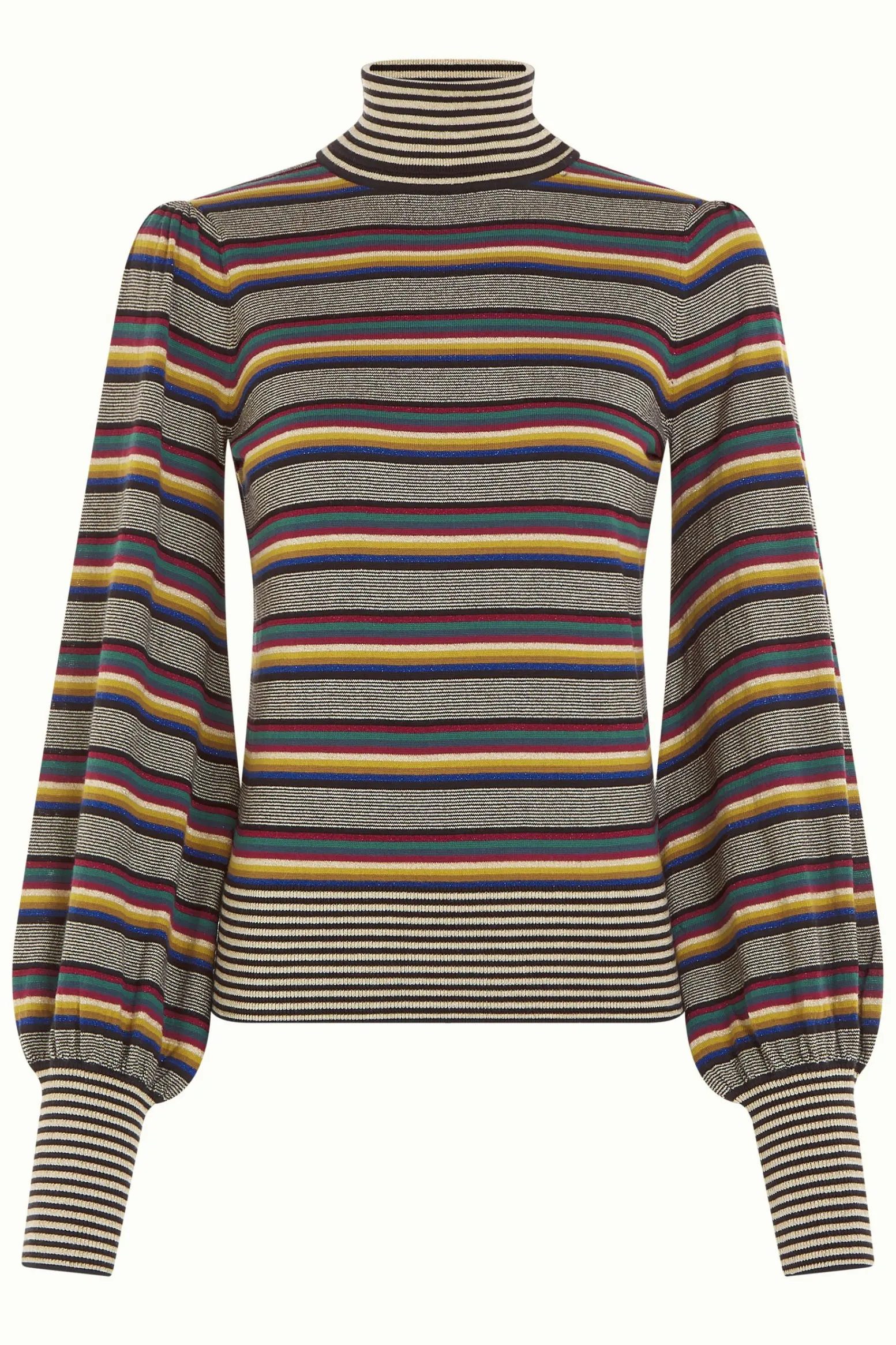 King Louie Truien|Maya Rollneck Top Sixties Stripe Black