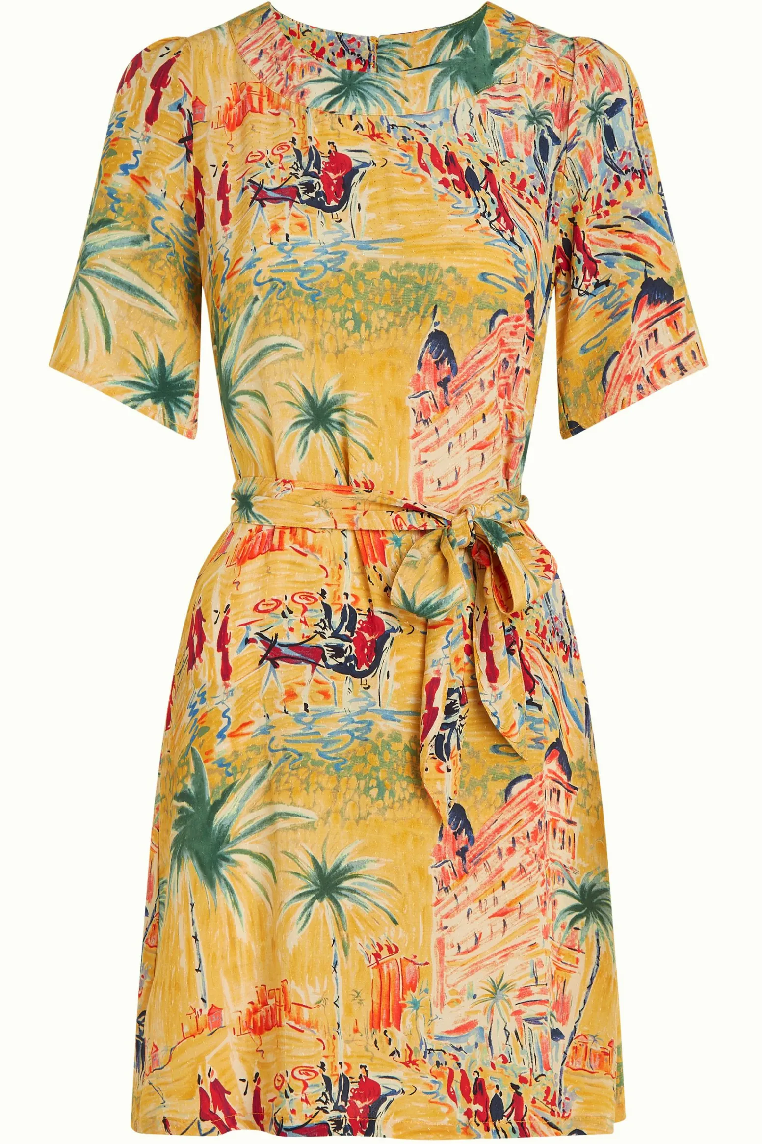 King Louie Jurken|Mila Tunic Dress Serafini Tuscan Yellow