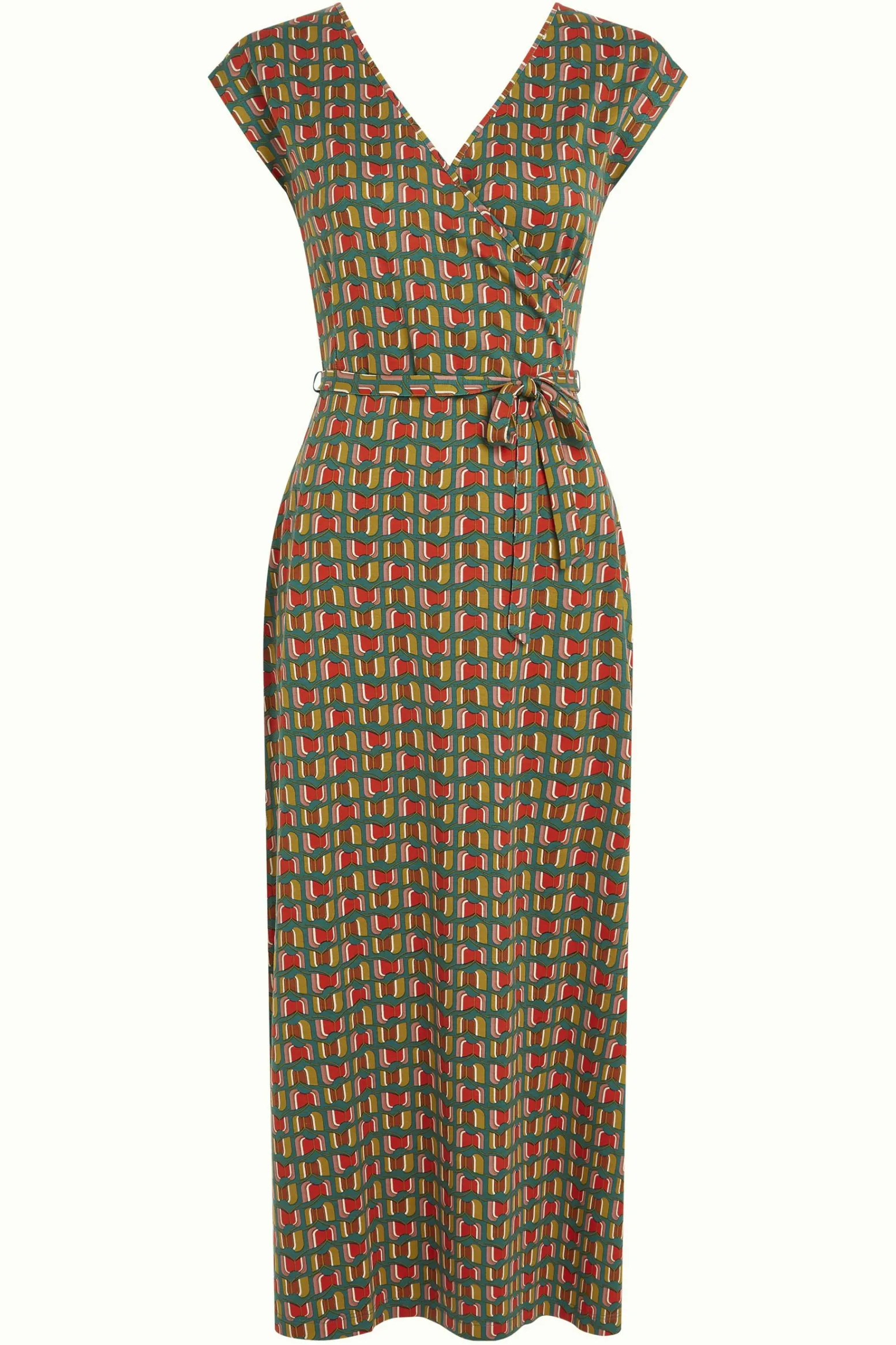King Louie Jurken|Mira Maxi Dress Rondine Ponderosa Green