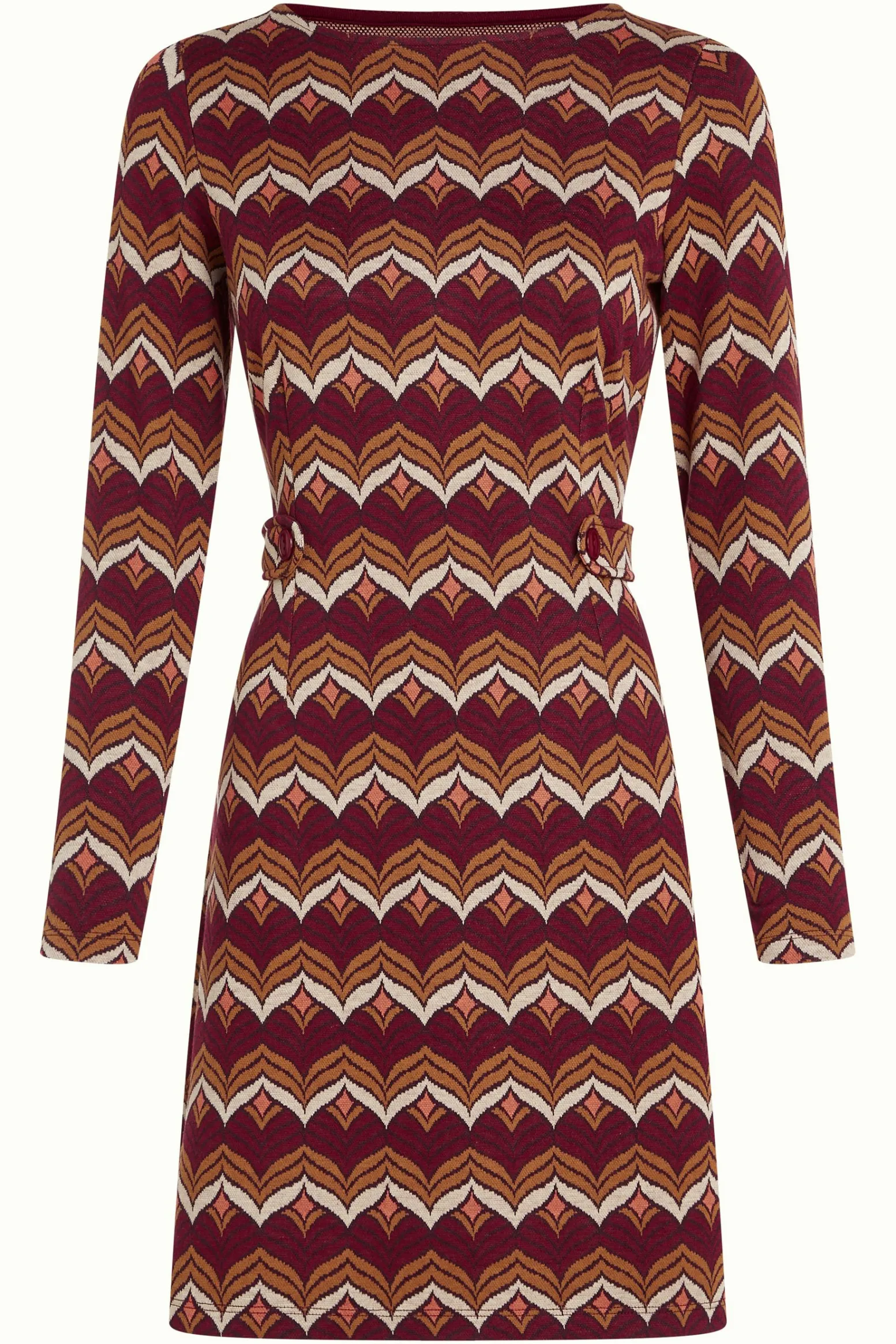 King Louie Jurken|Mod Dress Lounge Cabernet Red
