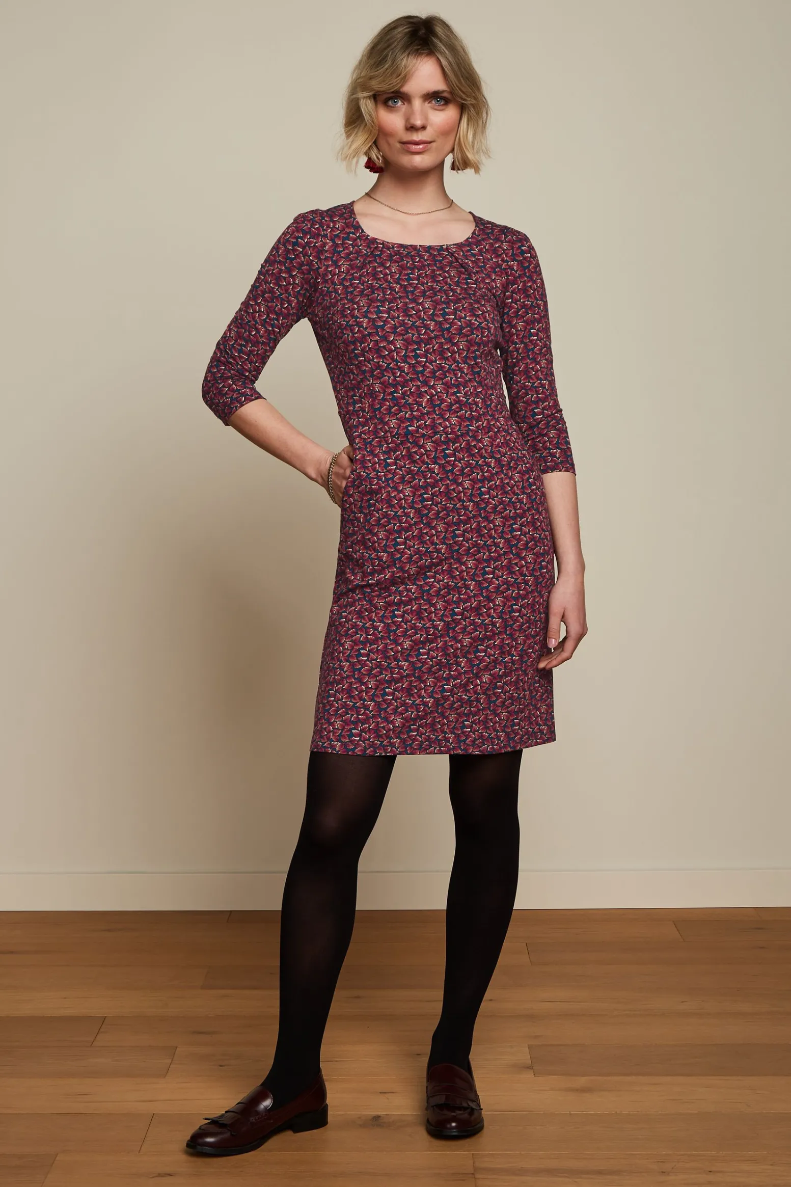 King Louie Jurken|Mona Dress Autumn Storm Blue