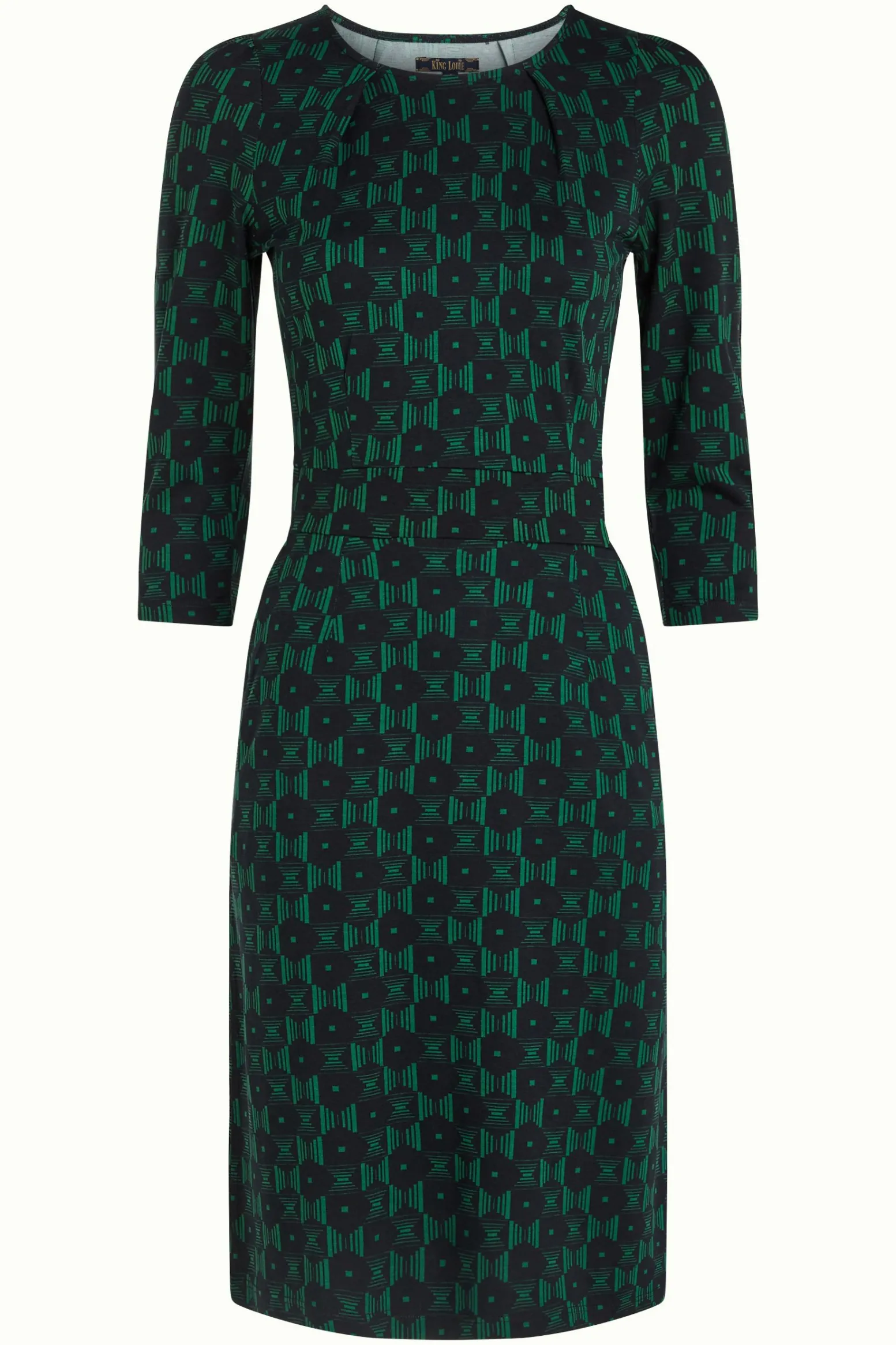 King Louie Jurken|Mona Dress Marvin Para Green