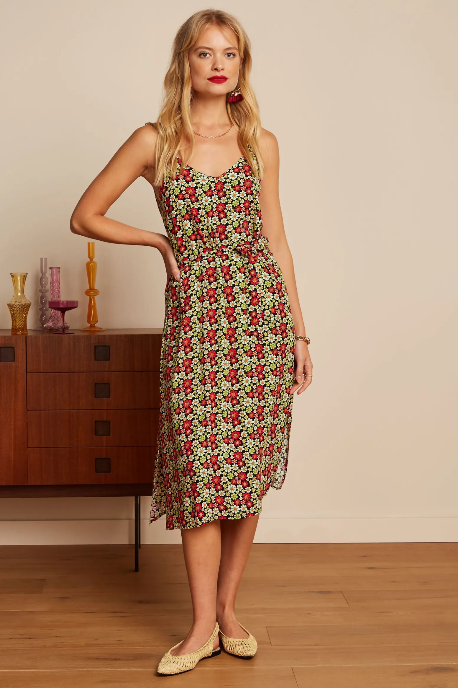King Louie Jurken|Nadya Dress Jackie Fiery Red