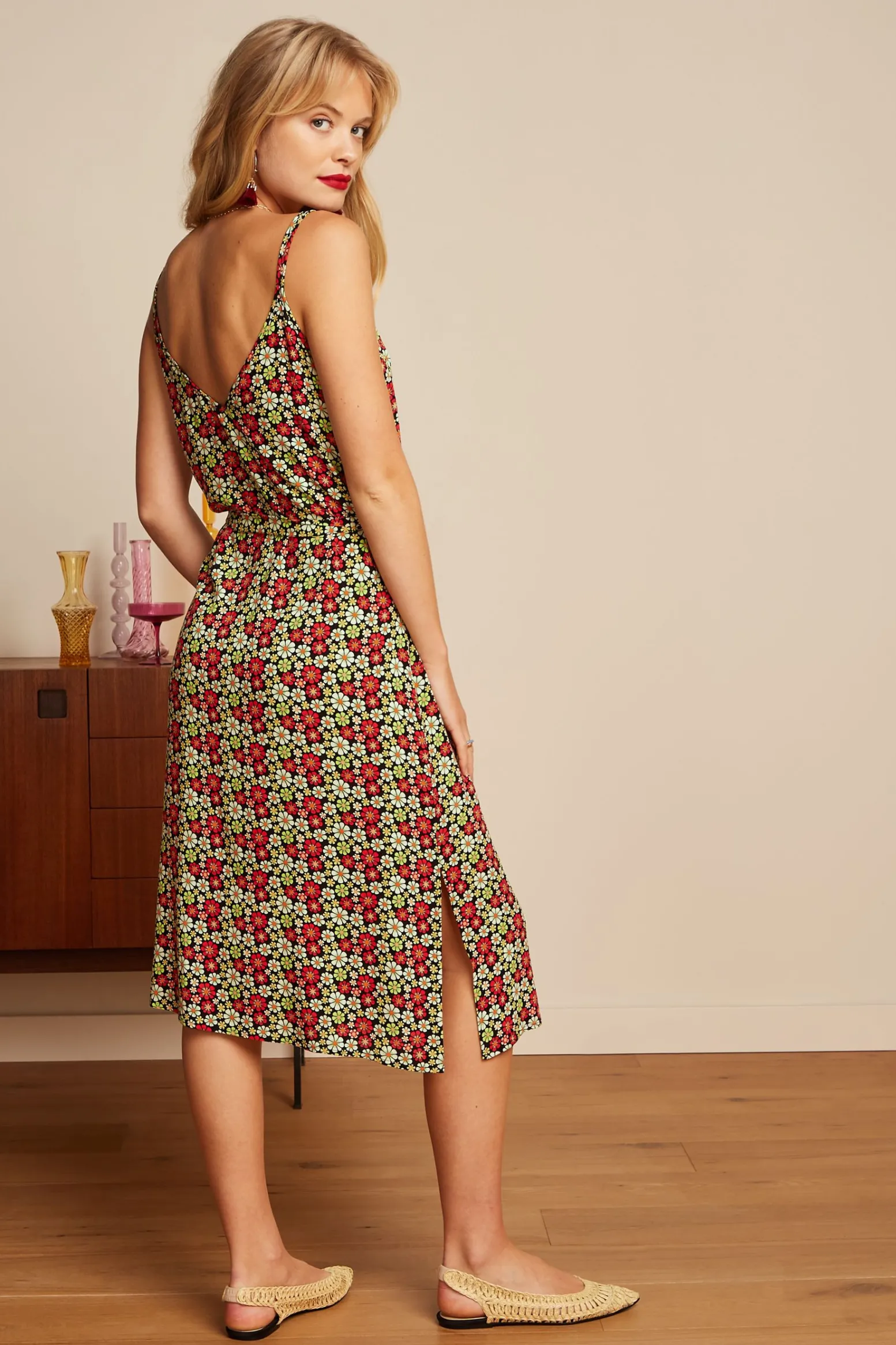 King Louie Jurken|Nadya Dress Jackie Fiery Red