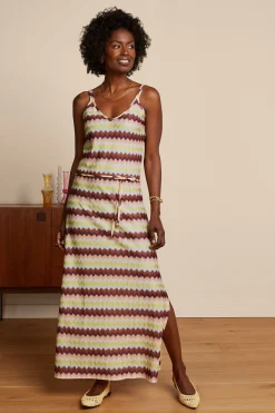 King Louie Jurken|Nadya Maxi Dress Carmine Mock Orange
