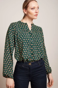 King Louie Blouses|Nala Blouse Elliot Pine Green