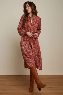 King Louie Jurken|Nala Dress Balthazar Cabernet Red