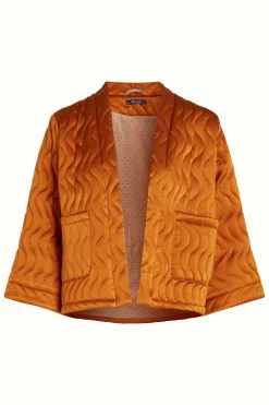 King Louie Jassen & Blazers|Noor Jacket Star Satin Maple Orange