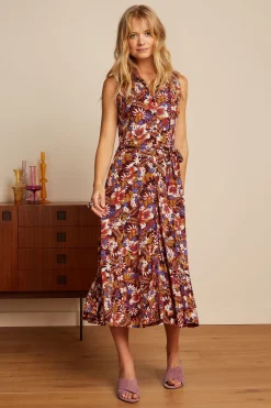 King Louie Jurken|Nova Dress Madeleine Sienna Red