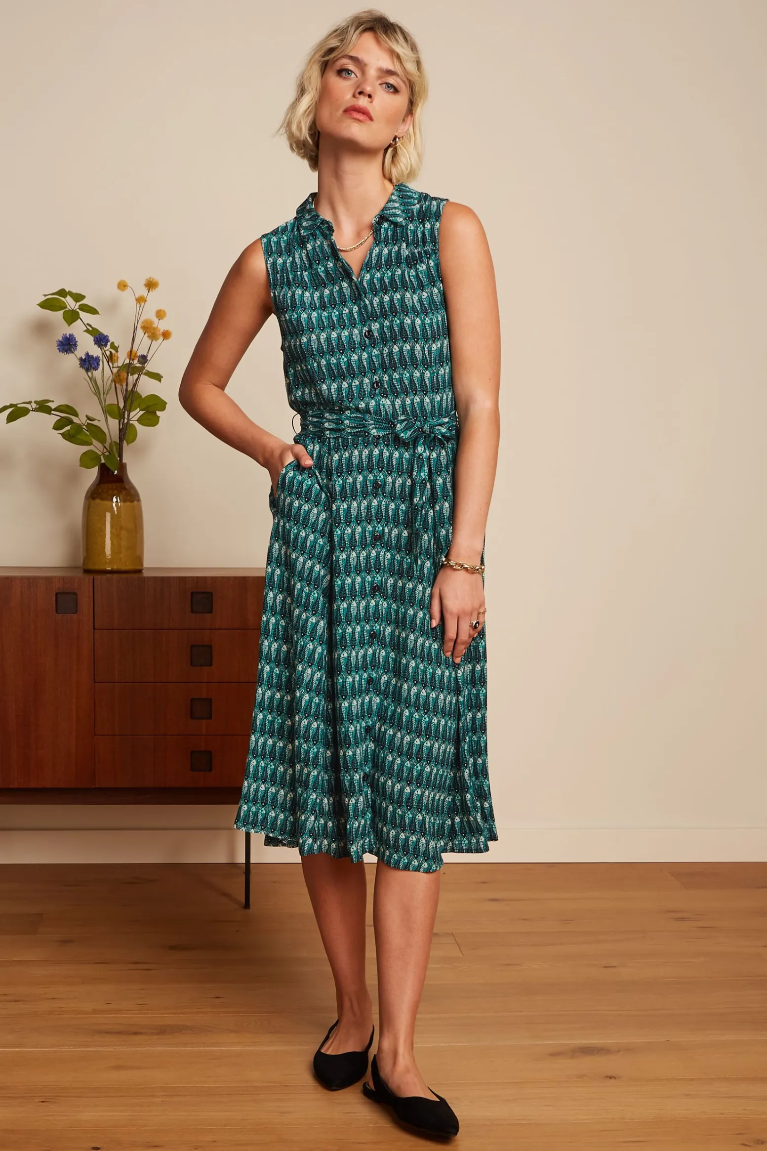King Louie Jurken|Nova Dress Mahi Black