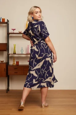 King Louie Jurken|Olive Dress Pixy Evening Blue