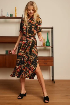 King Louie Jurken|Olive Dress Wildly Black