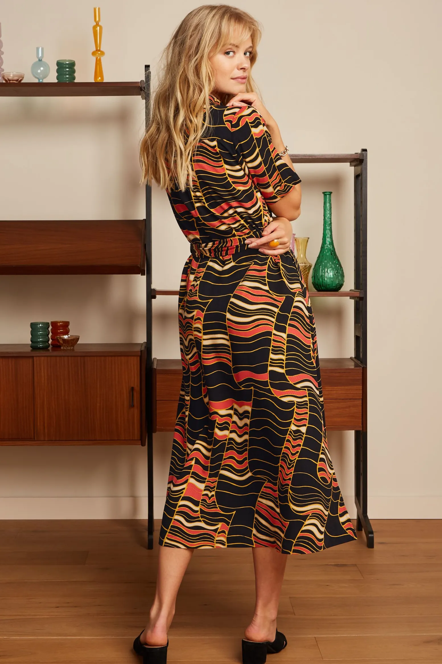 King Louie Jurken|Olive Dress Wildly Black