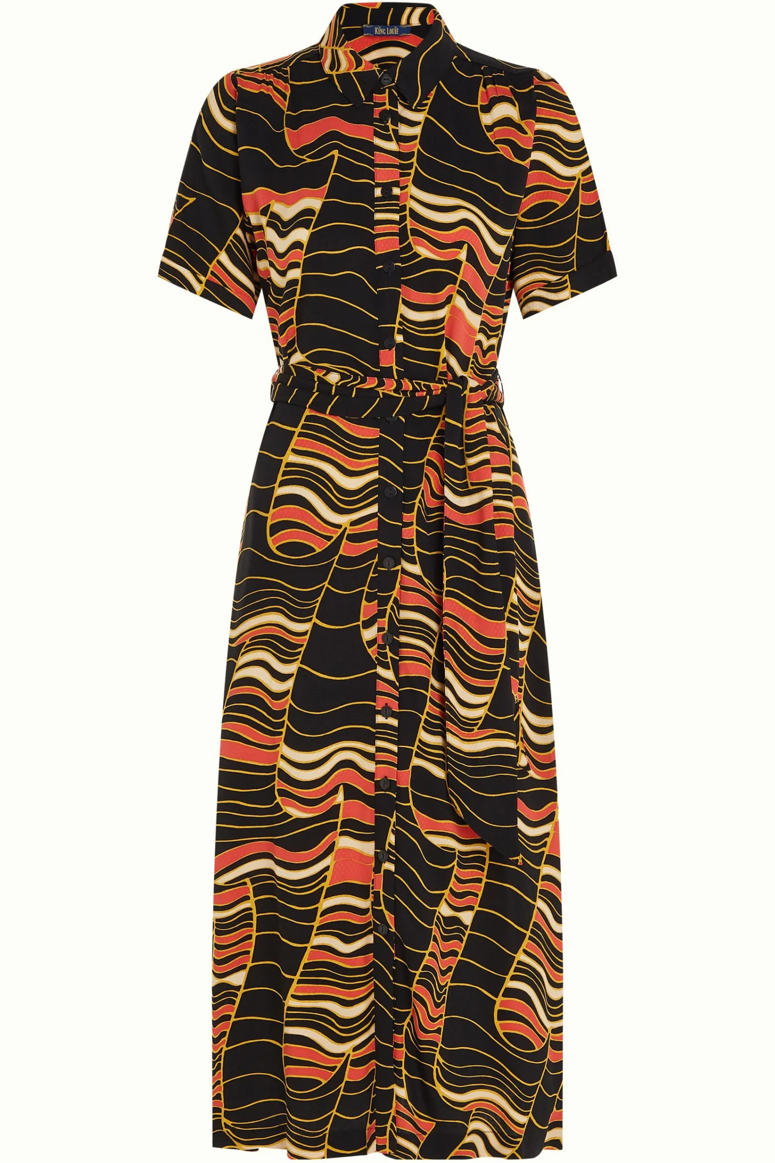 King Louie Jurken|Olive Dress Wildly Black