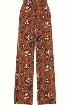 King Louie Broeken|Palazzo Pants Cecilia Spicy Brown