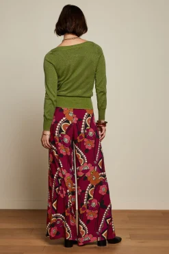 King Louie Broeken|Palazzo Pants Lovechild Cabernet Red