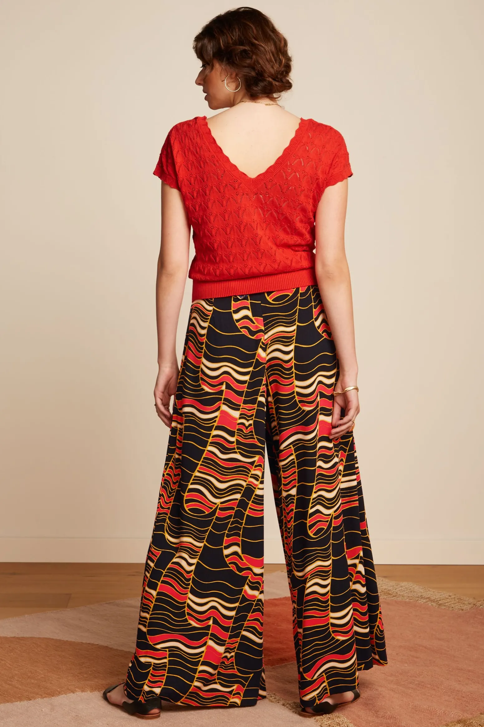 King Louie Broeken|Palazzo Pants Wildly Black