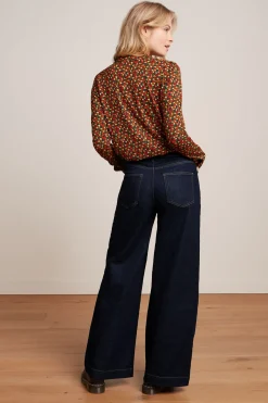 King Louie Blouses|Patty Blouse Flaminga Black
