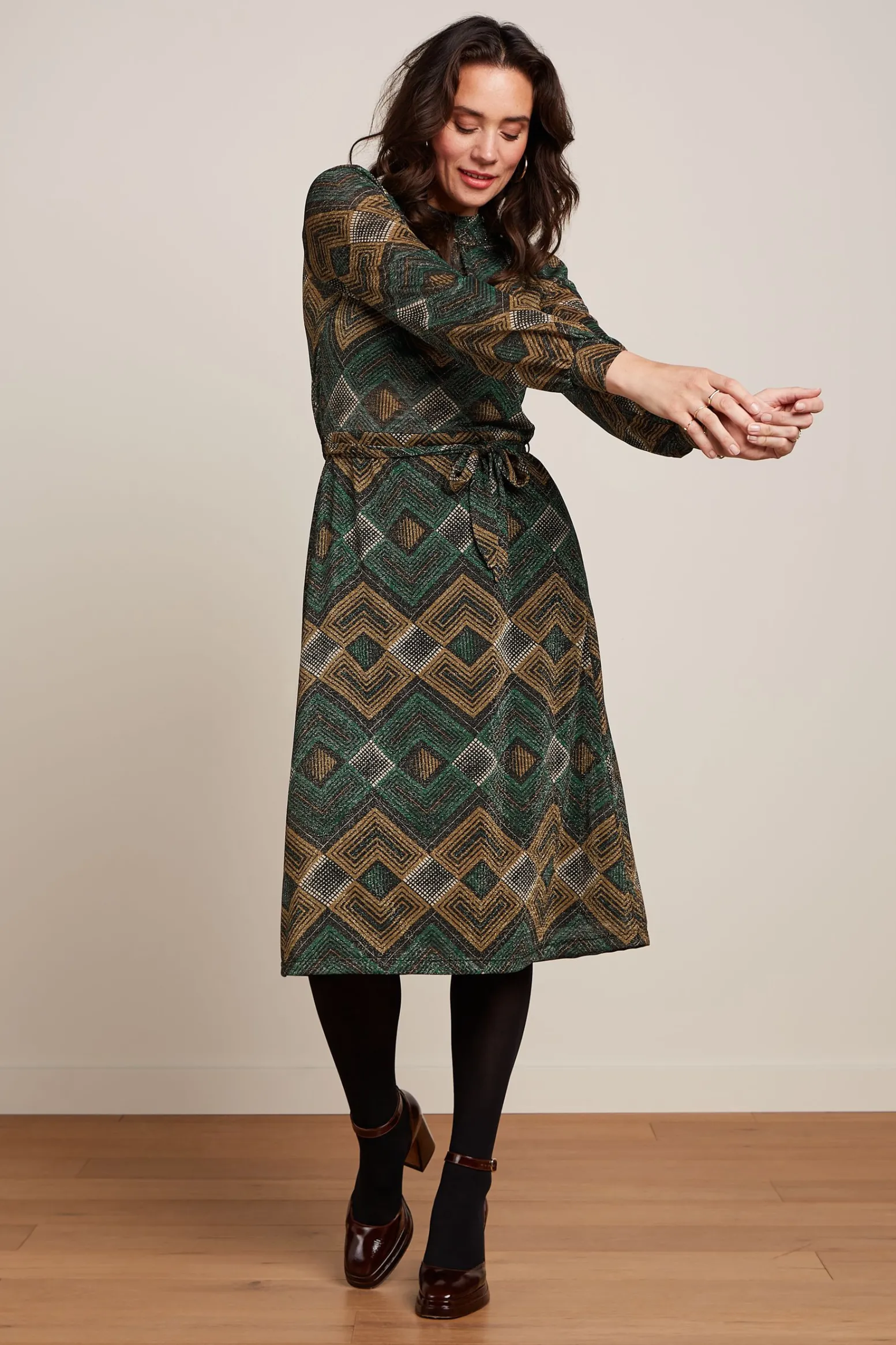 King Louie Jurken|Phoebe Dress Morrison Pine Green