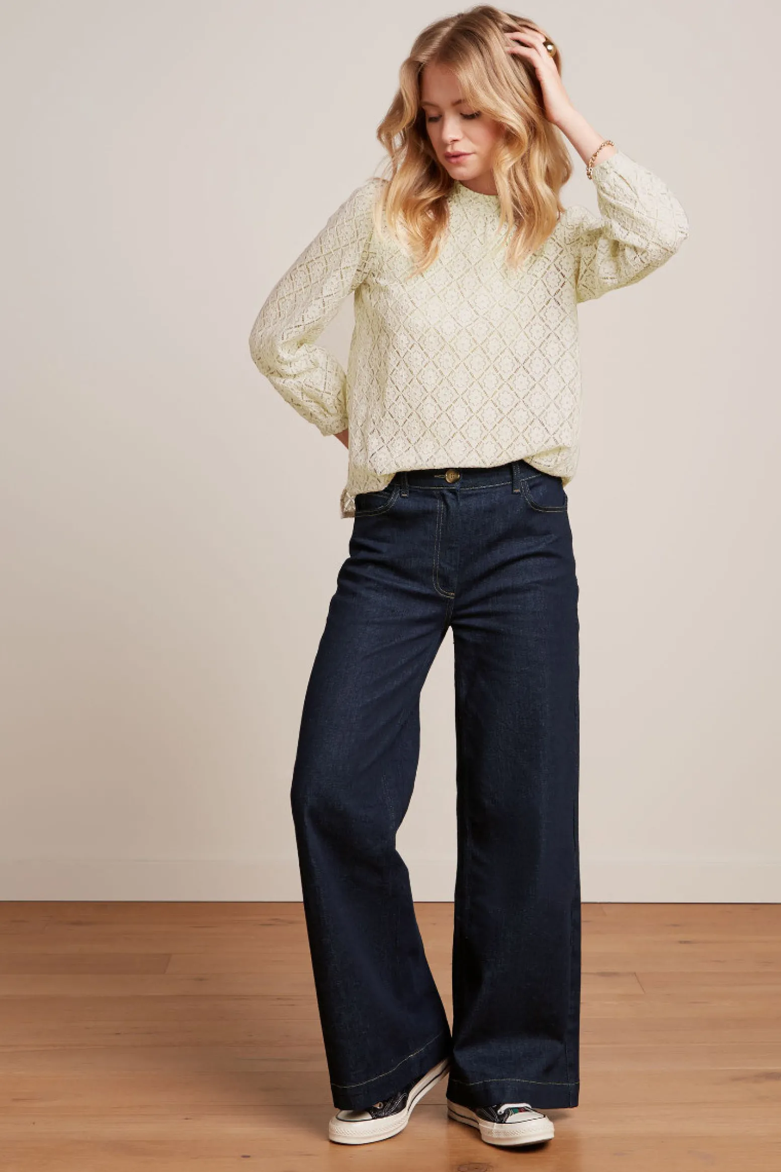 King Louie Tops & Shirts|Phoebe Top Artiste Lace Ivory