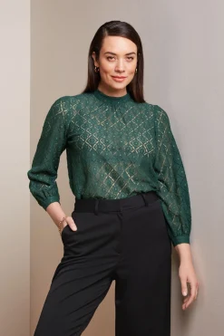 King Louie Tops & Shirts|Phoebe Top Artiste Lace Amazon Green