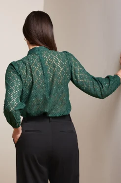 King Louie Tops & Shirts|Phoebe Top Artiste Lace Amazon Green