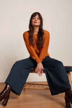 King Louie Broeken|Pia Culotte Milano Uni Evening Blue