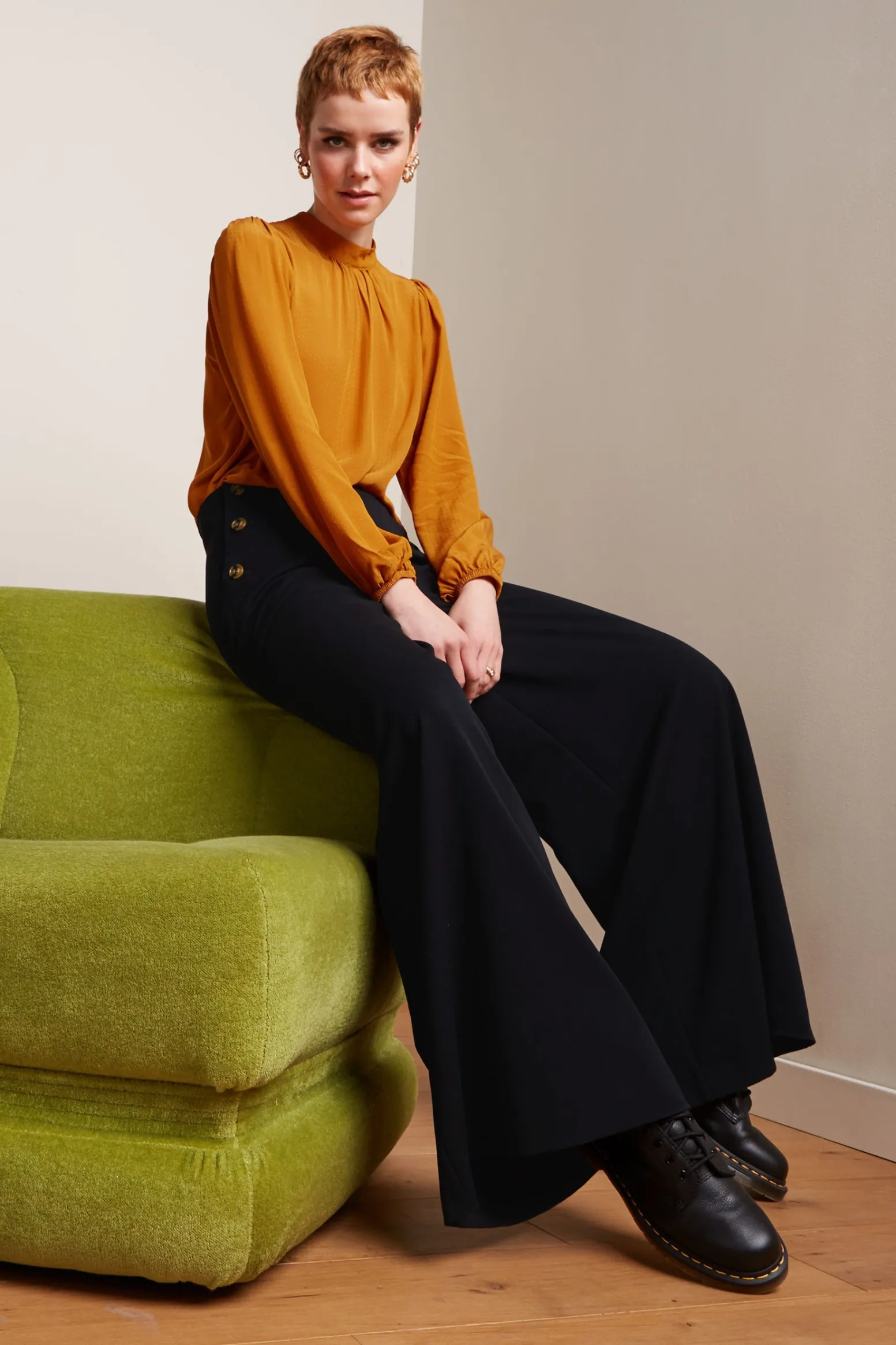 King Louie Broeken|Pia Pants Broadway Black