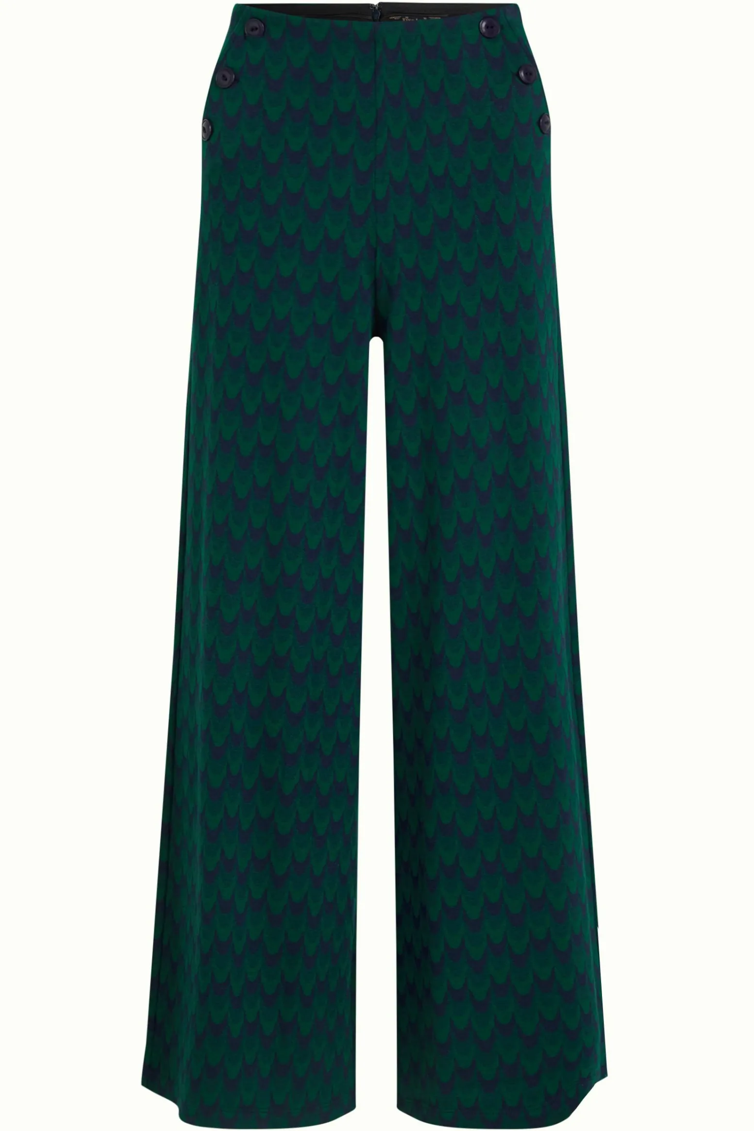 King Louie Broeken|Pia Pants Duffy Jacquard Evening Blue
