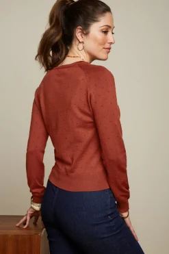 King Louie Vesten|Raglan Cardi Droplet Henna Red
