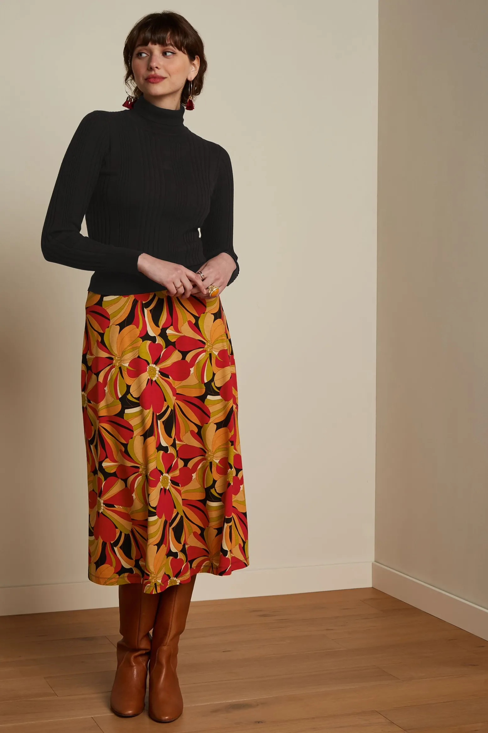 King Louie Tops & Shirts|Rib Rollneck Top Club Black