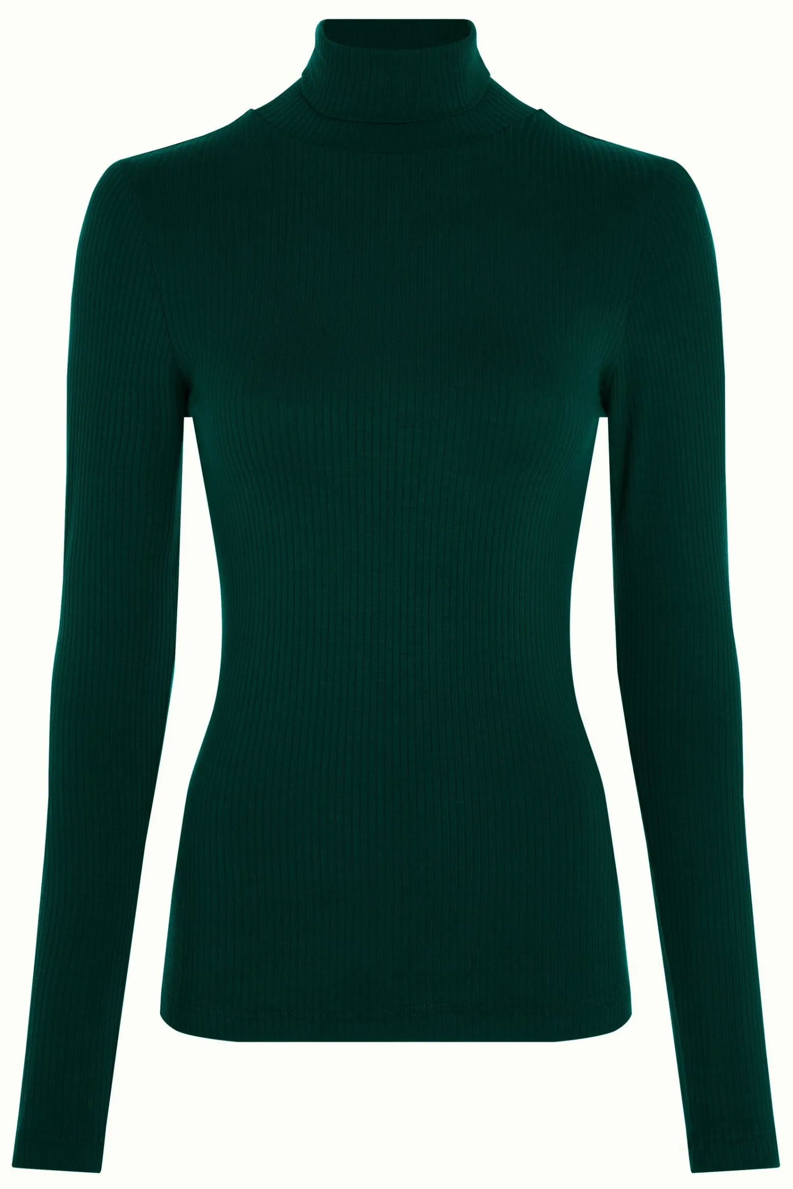 King Louie Tops & Shirts|Rollneck Top Uni Rib Pine Green