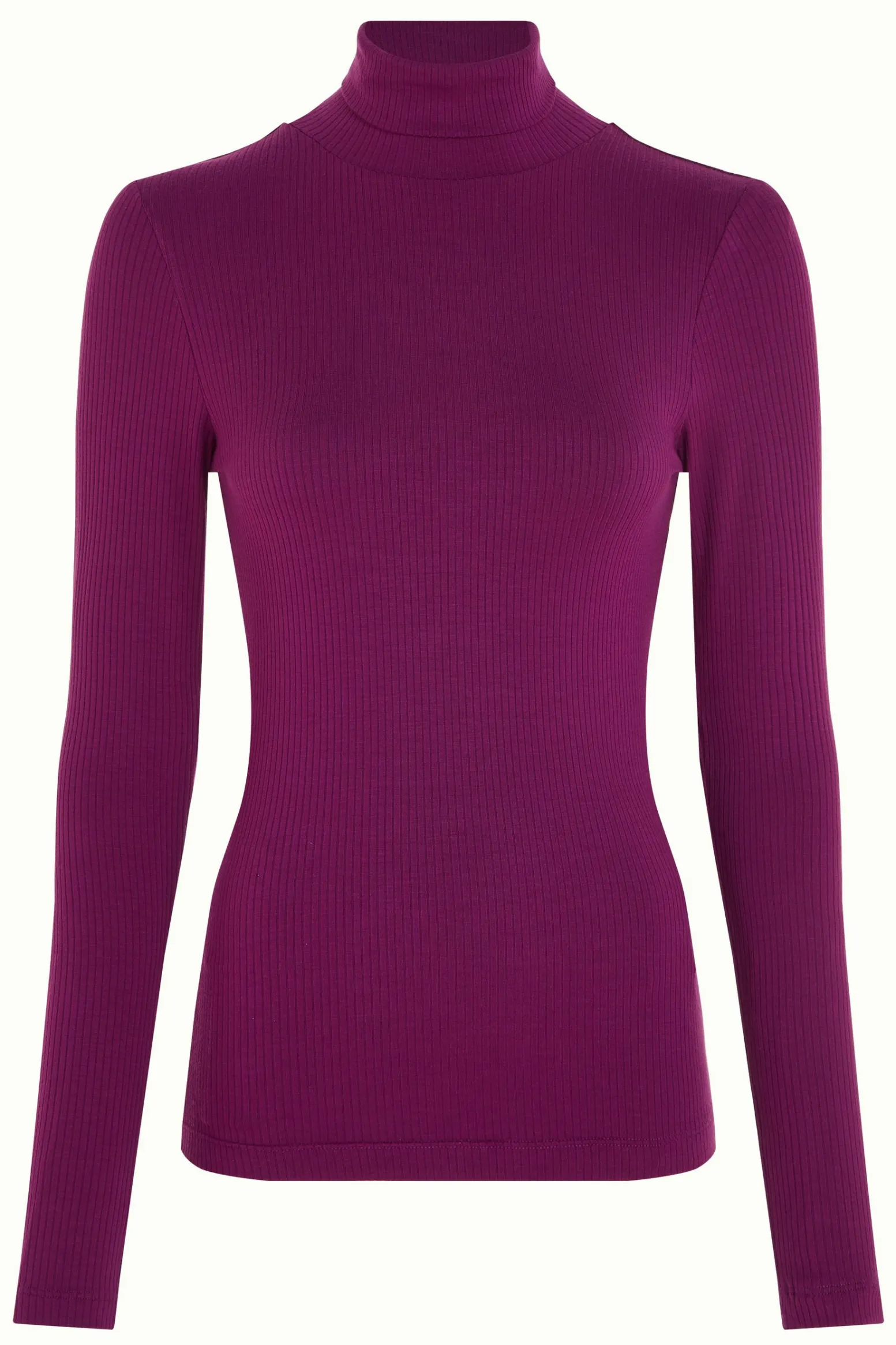 King Louie Tops & Shirts|Rollneck Top Uni Rib Caspia Purple