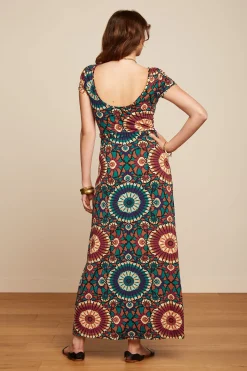 King Louie Jurken|Sally Maxi Dress Torini Evening Blue