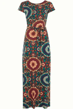 King Louie Jurken|Sally Maxi Dress Torini Evening Blue