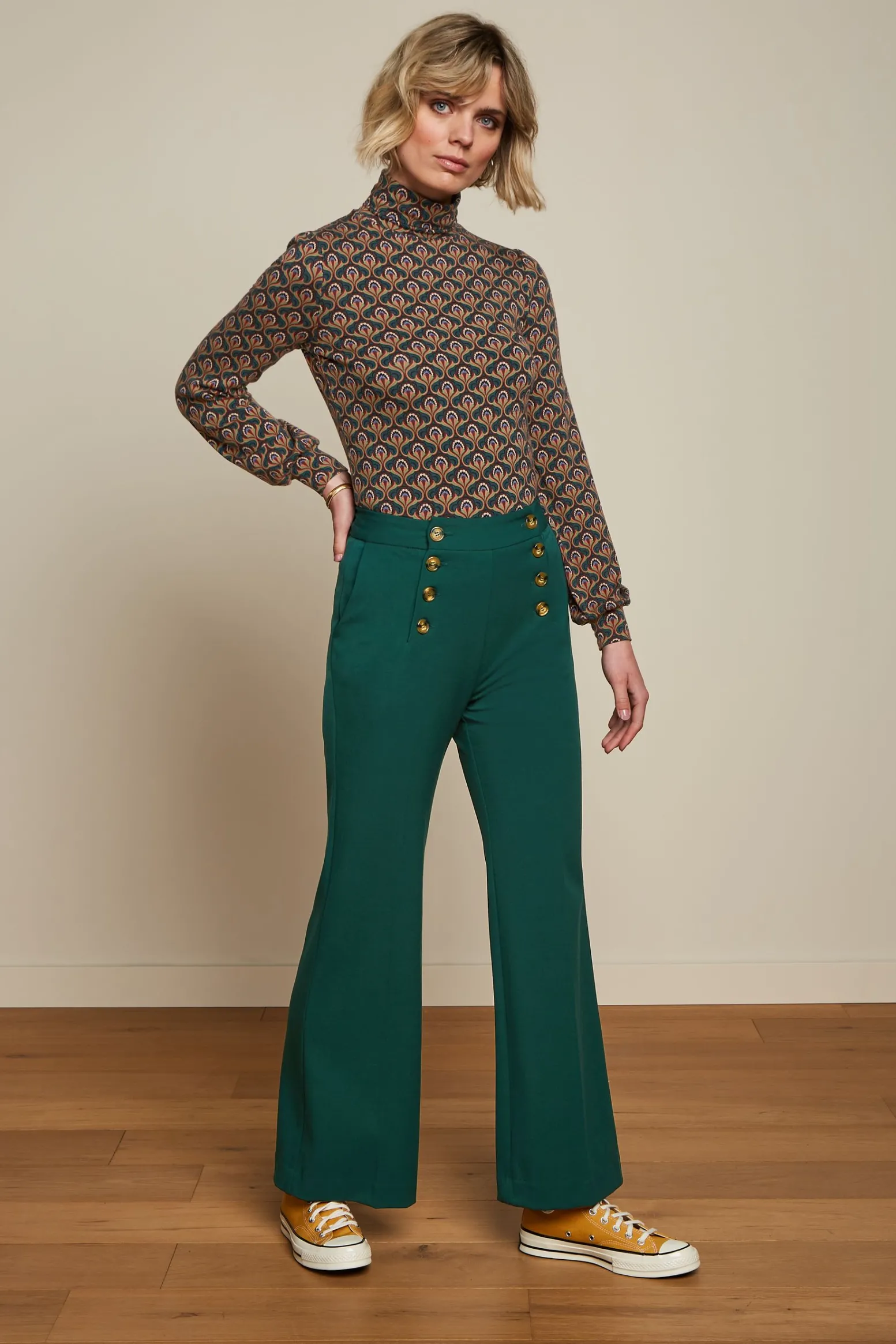 King Louie Broeken|Sally Pants Broadway Pine Green