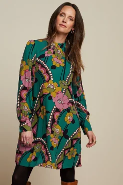 King Louie Jurken|Sandy Dress Lovechild Antique Green