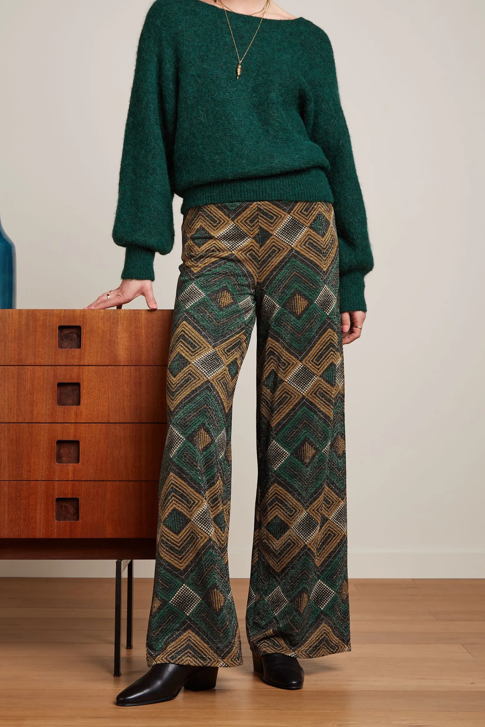 King Louie Broeken|Sara Pants Morrison Para Green
