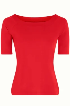 King Louie Tops & Shirts|Sarah Top Ecovero Light Fiery Red